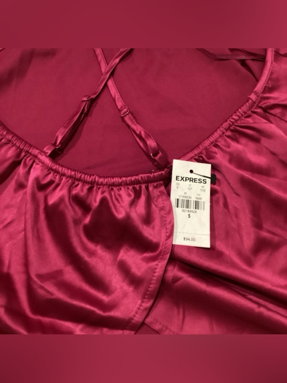Express Wild Orchid Satin Pajama Set - Picture 9 of 11